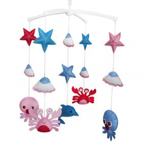 Starts Baby Mobile, Musical Baby Mobile, Baby Crib Mobile, Aquatic Creatures