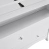 90*58*99cm Three Drawers With Seat Belt Baby Wooden Bed Nursing Table White