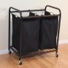 Oceanstar 2-Bag Rolling Laundry Sorter, Bronze