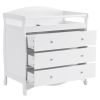 90*58*99cm Three Drawers With Seat Belt Baby Wooden Bed Nursing Table White