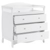 90*58*99cm Three Drawers With Seat Belt Baby Wooden Bed Nursing Table White