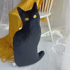 Cartoon Black Cat Pillow Plush Toy (Option: Black Cat-53x30cm)