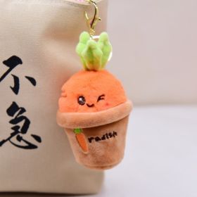 Cute Cartoon Potted Carrot Pendant Keychain (Option: Carrot-12cm)