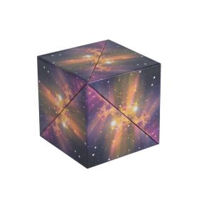 Magnetic Cube 3D Geometric Space Variety Toy (Option: Starry Sky Yellow)