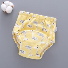 Baby Training Pants Washable 6-layer Gauze Diaper Cover (Option: Giraffe-L Code-5PCS)