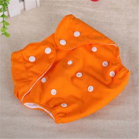 Leak-proof and waterproof diapers for newborn babies (Option: Orange-One size)