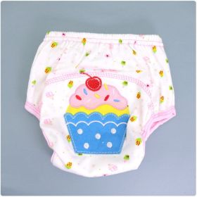 Summer Embroidered Baby Cotton Learning Pants  Diaper Pocket  Waterproof Training Pants  Leak-Proof Breathable Bread Pants (Option: Ice cream-80 yards)