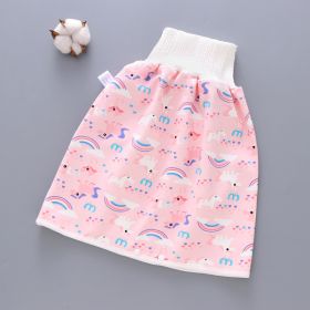 Baby leak-proof bed wetting skirt (Option: Rainbow horse-Skirt-L)