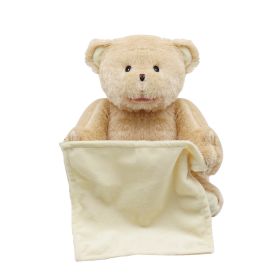 Electric Bear That Can Hide And Seek (Option: Handkerchief Bear Light Brown-English Version Battery Type)