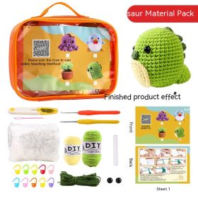 Crochet Material Package DIY Tool Set Toy (Option: Little Dinosaur-Chinese Version)