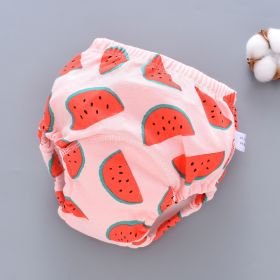 Baby Training Pants Washable 6-layer Gauze Diaper Cover (Option: Light Pink Red Watermelon-S Code-5PCS)