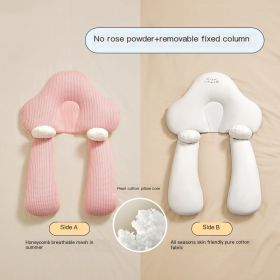 Baby Correction Head Shaping Pillow (Option: Pink white-No drawcord style)