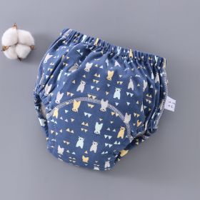 Baby Training Pants Washable 6-layer Gauze Diaper Cover (Option: Full Printed Bear-M Code-5PCS)