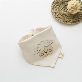 Cotton Triangle Bib Baby Pure Cotton Children (Option: Lamb)