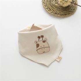 Cotton Triangle Bib Baby Pure Cotton Children (Option: Giraffe)