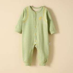 Baby Plus Velvet Warm Clothing Dralon Fever (Option: Light Green-66cm)