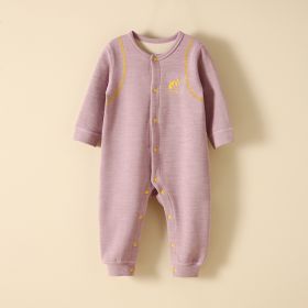 Baby Plus Velvet Warm Clothing Dralon Fever (Option: Light Purple-66cm)