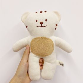 Cute Doll Bear Doll Sleeping Comfort (Option: Milky White Tiger-25cm)