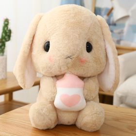 Long Ears Rabbit Radish Little White Rabbit Doll Pillow (Option: Brown Milk Bottle-22cm)