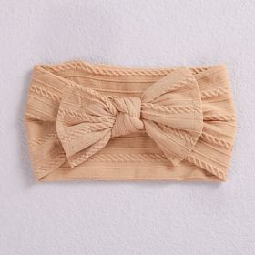 Baby Hair Accessories Elastic Head Bandwidth Edge Nylon Bow Headband For Children (Option: E)