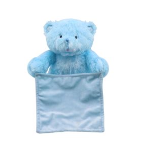 Electric Bear That Can Hide And Seek (Option: Handkerchief Bear Light Blue-English Version Battery Type)