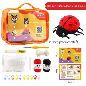 Crochet Material Package DIY Tool Set Toy (Option: LADYBIRD-English Version)