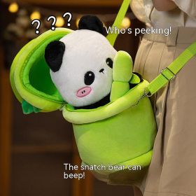 Bear Youcheng Bamboo Cute Backpack Plush Toy (Option: Panda Bamboo Bag 045KGS-Panda 30CM)