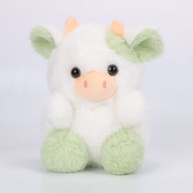 Cute Strawberry Cow Doll Toy (Option: Green And White Cattle-20cm)