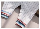 Baby Boy Striped Graphic Colorblock Sleeves Design Jumpsuit