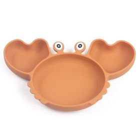 Silicone Split Cutlery Crab Plate For Infants (Option: Y25Color)