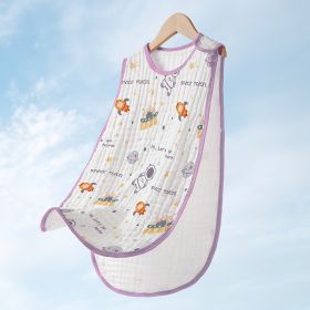 Cotton Gauze Sleeveless Vest Newborn Children's Sleeping Bag (Option: Space exploration4-L)