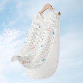 Cotton Gauze Sleeveless Vest Newborn Children's Sleeping Bag (Option: Deer style4-S)