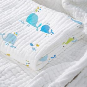 Baby Cotton Super Soft Absorbent Gauze Bath Towel (Option: Underwater world-110x110cm)