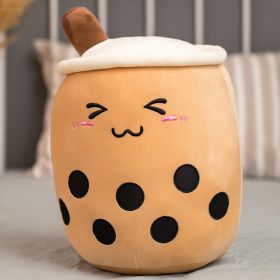 Large Toy Soft And Adorable Milky Tea Cup Pillow Doll Plush Doll (Option: Brown Fine Mesh-24cm)