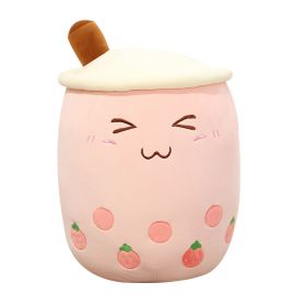 Large Toy Soft And Adorable Milky Tea Cup Pillow Doll Plush Doll (Option: Pink Squinting-24cm)