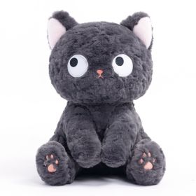 Cute Black Cat Sitting Posture Squatting Posture Pure Plush Toy (Option: Squatting-Medium 30cm 052kg)